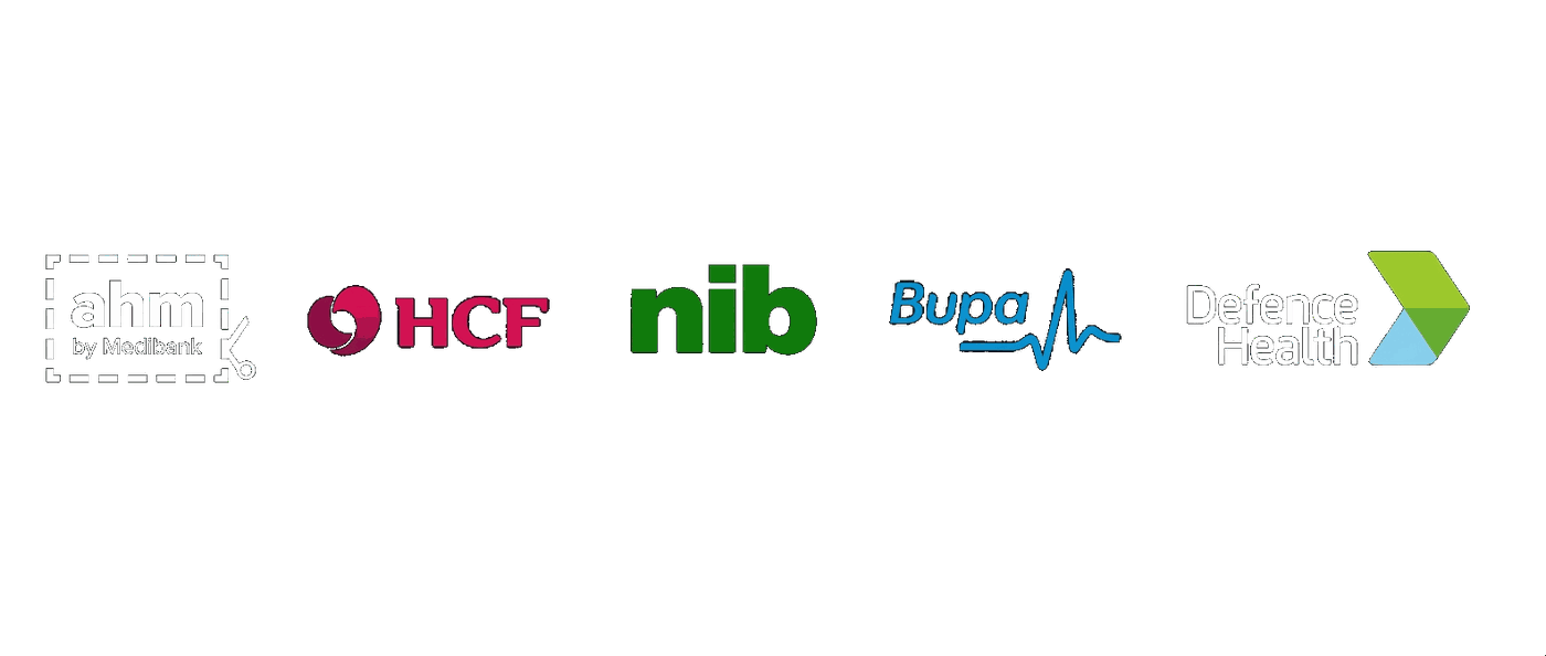 Accepted private health funds: ahm by Medibank, HCF, nib, Bupa, Defence Health