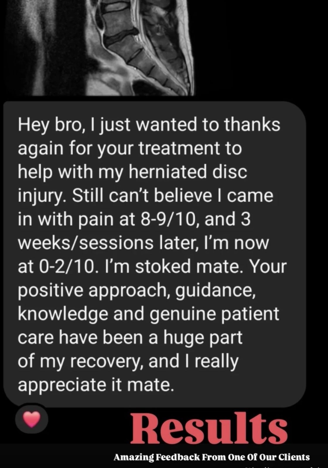 Client feedback screenshot 1