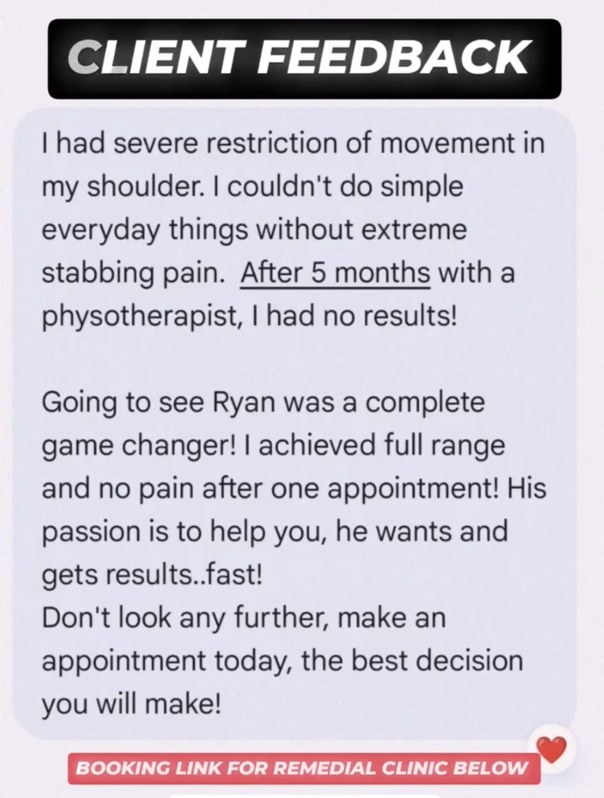 Client feedback screenshot 10