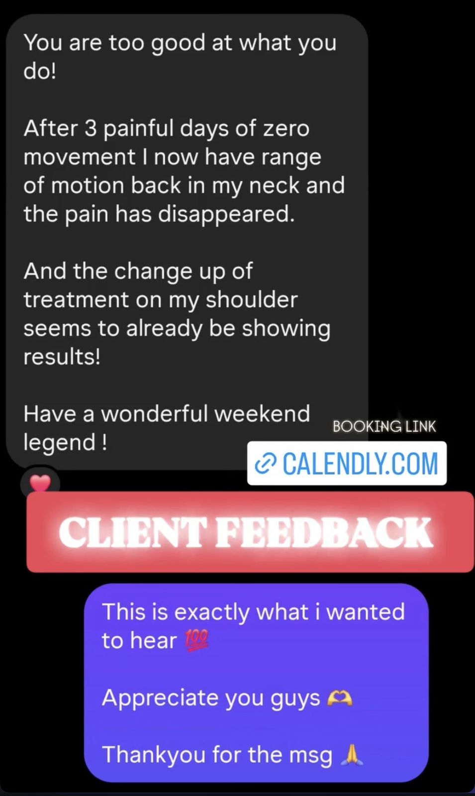 Client feedback screenshot 12