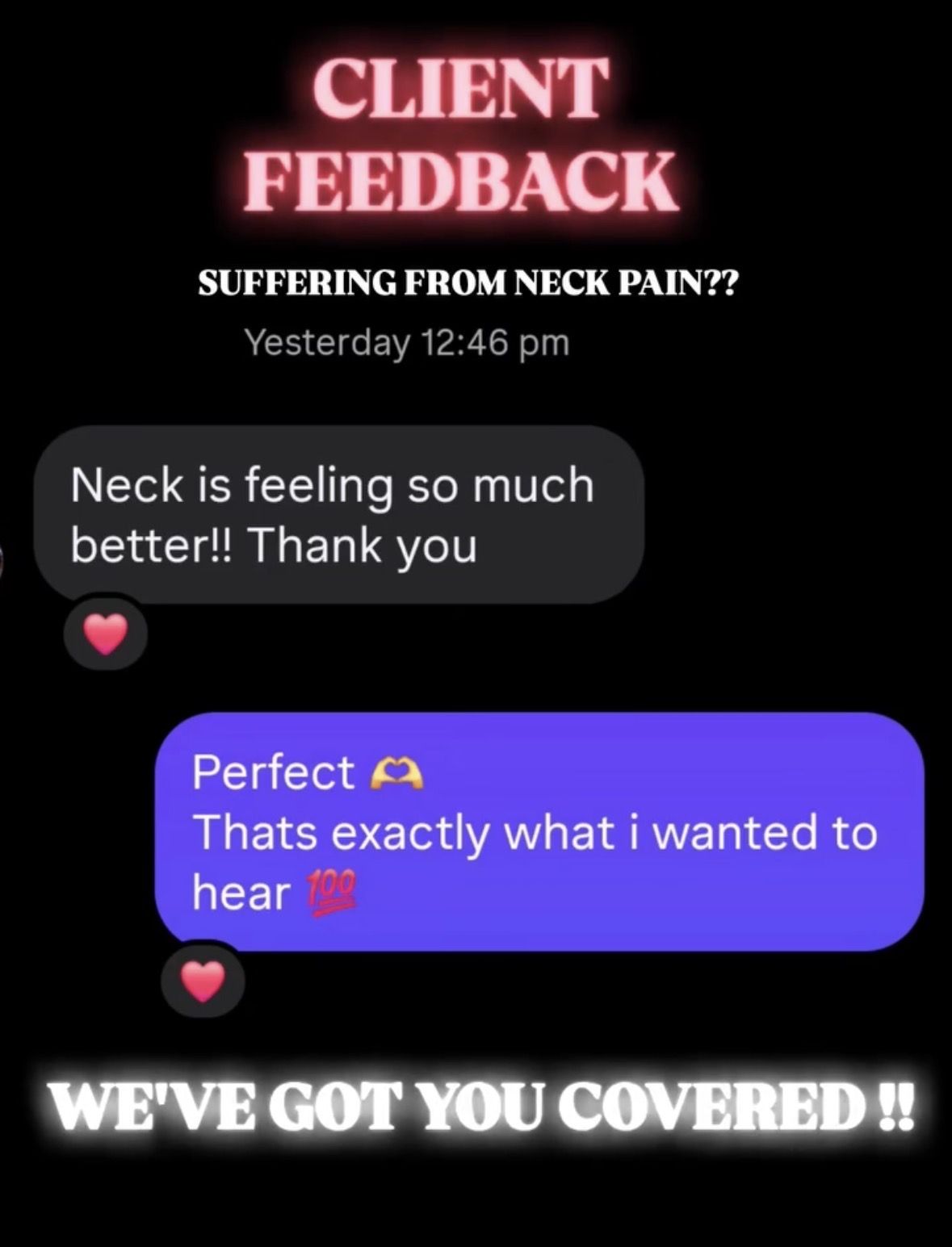 Client feedback screenshot 14