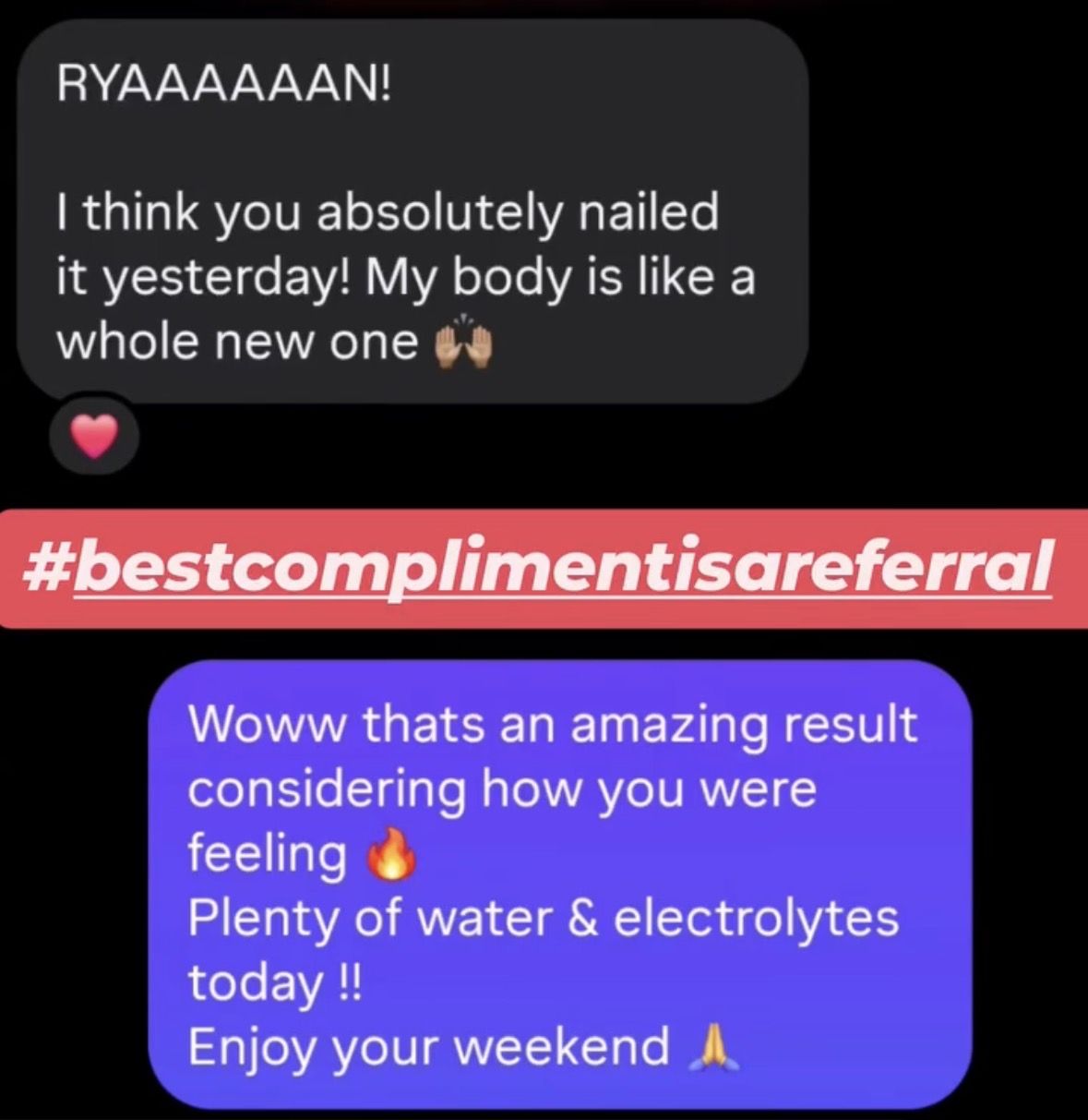 Client feedback screenshot 21