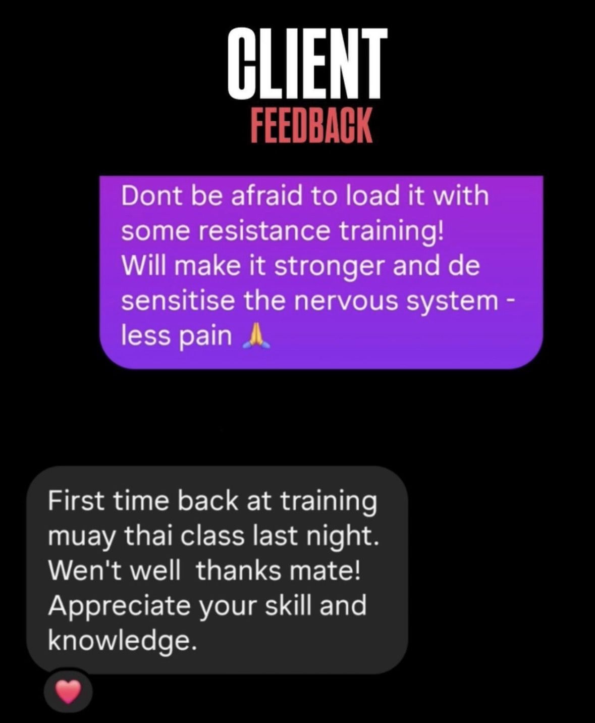 Client feedback screenshot 3