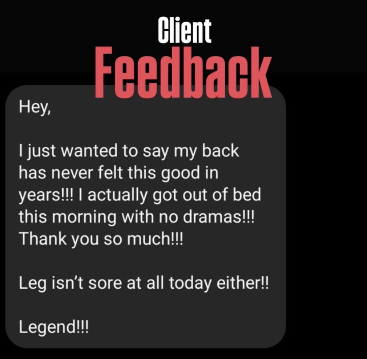 Client feedback screenshot 4