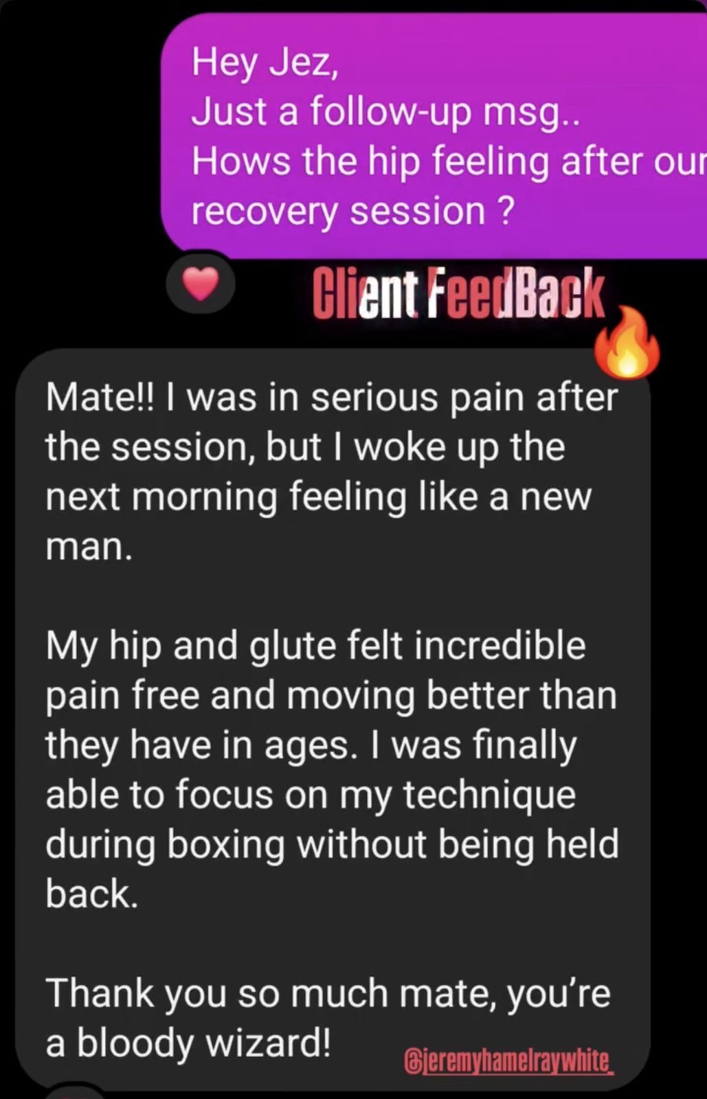 Client feedback screenshot 6